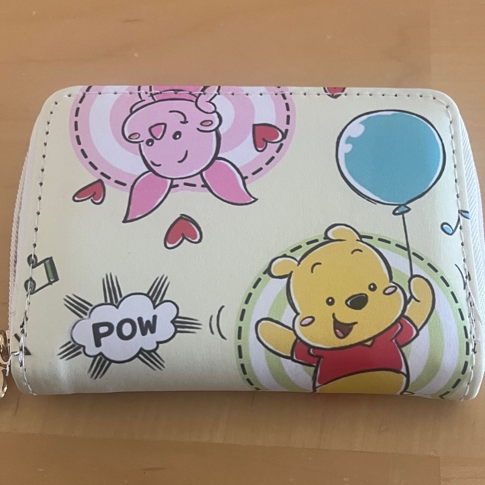 Kids Cartoon Wallet with Bear and Piglet Design
